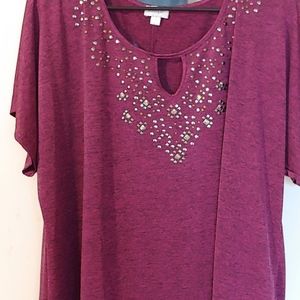 Bedazzled blouse
